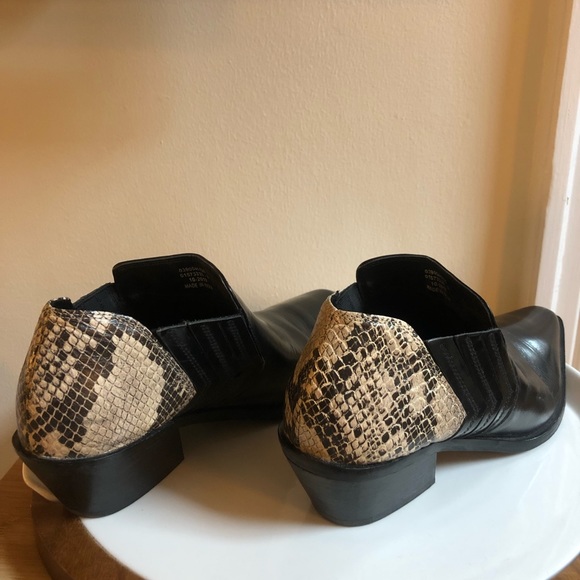 Leather Western Snakeskin Shoe Boot - Picture 7 of 11